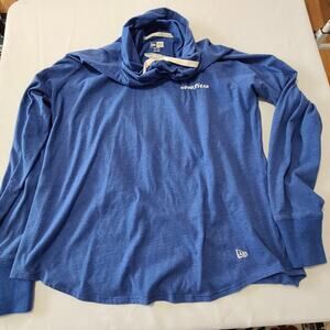 Womens New Era Goodyear Cowl Neck Shirt Blue 2XL Casual